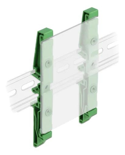 DeLOCK DIN rail clip for PCB 115 mm 4 pieces i gruppen Datautstyr / Datamaskin Tilbehør / Annet hos TP E-commerce Nordic AB (C70647)