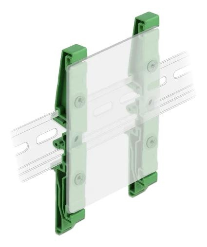 DeLOCK DIN rail clip for PCB 122 mm 4 pieces i gruppen Datautstyr / Datamaskin Tilbehør / Annet hos TP E-commerce Nordic AB (C70648)