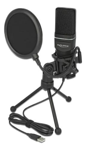 DeLOCK USB Condenser Microphone Set Podcasting Gaming and Vocals i gruppen Elektronikk / Lyd & Bilde / Håndholdte mikrofoner hos TP E-commerce Nordic AB (C70651)