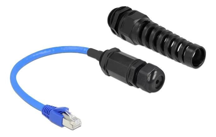 DeLOCK Cable RJ45 plug to RJ45 jack Cat.6 waterproof w/ cable gland i gruppen Datautstyr / Kabler og adaptere / Nettverk / Adaptere og koblinger hos TP E-commerce Nordic AB (C70655)