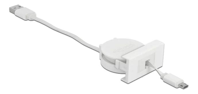 DeLOCK Easy 45 Module USB 2.0 Cable TypeA>EASYUSB MicroB white i gruppen Datautstyr / Kabler og adaptere / USB / Micro-USB / Kabler hos TP E-commerce Nordic AB (C70658)