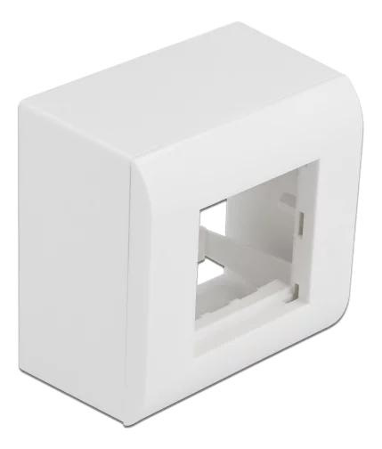 DeLOCK Surfacemounted Housing Easy 45 Modules 82 x 82 mm white i gruppen HJEM, HUS OG HAGE / El og belysning / Elinstallasjon / Tilbehør hos TP E-commerce Nordic AB (C70660)