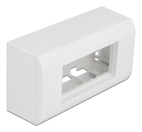 DeLOCK Surfacemounted Housing Easy 45 Modules 152 x 82 mm white i gruppen HJEM, HUS OG HAGE / El og belysning / Elinstallasjon / Tilbehør hos TP E-commerce Nordic AB (C70661)