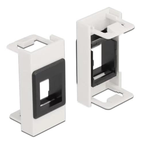 DeLOCK Easy 45 Module Keystone Holder 22.5 x 45 mm, white / black i gruppen Datautstyr / Kabler og adaptere / Nettverk / Adaptere og koblinger hos TP E-commerce Nordic AB (C70663)