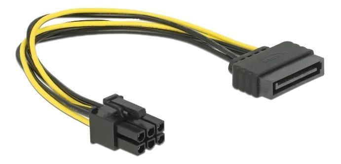 DeLOCK Cable Power SATA 15 pin > 6 pin PCI Express i gruppen Datautstyr / Kabler og adaptere / Intern / SATA hos TP E-commerce Nordic AB (C70673)