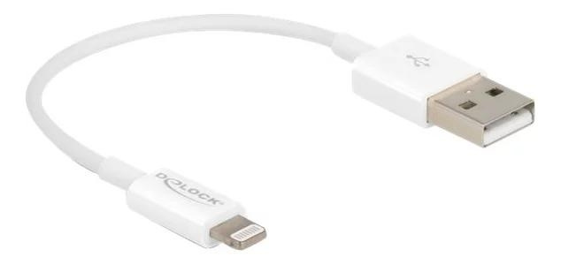 DeLOCK USB - Lightning cable for iPhone™, iPad™, iPod™ white 15 cm i gruppen SMARTTELEFON & NETTBRETT / Ladere og Kabler / Kabler / Kabler Lightning hos TP E-commerce Nordic AB (C70675)