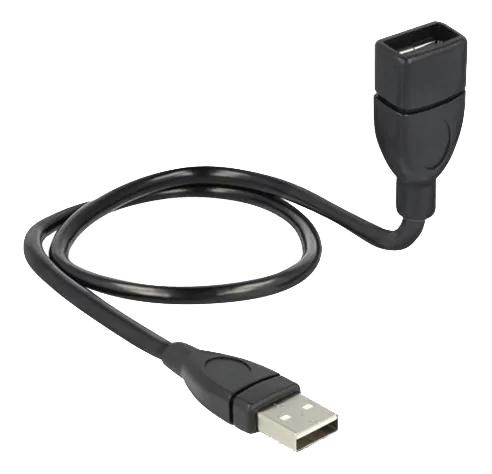 DeLOCK Cable USB 2.0 Type-A ma>USB 2.0 Type-A fe ShapeCable 0.5m i gruppen Datautstyr / Kabler og adaptere / USB / USB-A / Kabler hos TP E-commerce Nordic AB (C70678)