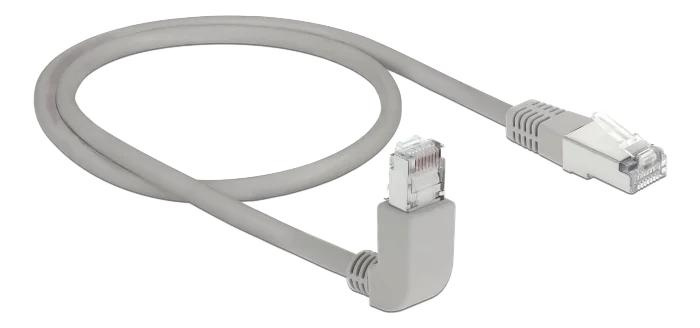 DeLOCK Network cable RJ45 Cat.6A S/FTP upwards angled/straight 0.5m i gruppen Datautstyr / Kabler og adaptere / Nettverk / Cat6 hos TP E-commerce Nordic AB (C70684)