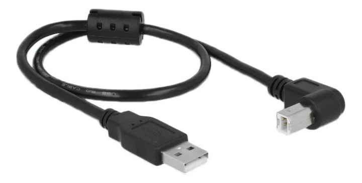 DeLOCK Cable USB 2.0 Type-A male > USB 2.0 Type-B male angled 0.5 m i gruppen Datautstyr / Kabler og adaptere / USB / USB-A / Kabler hos TP E-commerce Nordic AB (C70693)