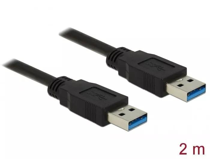 DeLOCK Cable USB 3.0 Type-A male > USB 3.0 Type-A male 2.0 m black i gruppen Datautstyr / Kabler og adaptere / USB / USB-A / Kabler hos TP E-commerce Nordic AB (C70698)