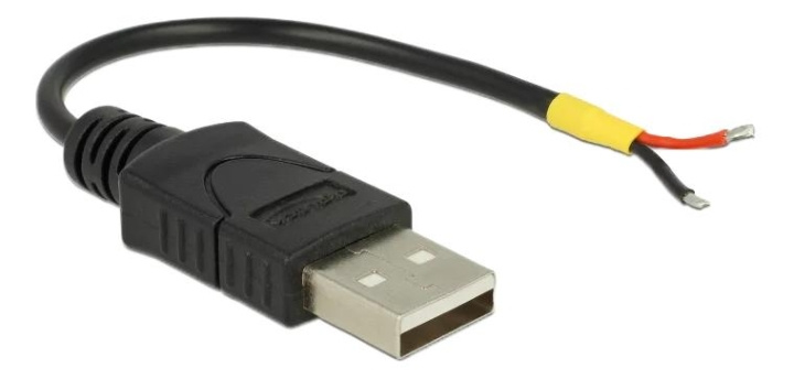 DeLOCK Cable USB 2.0 Type-A male > 2 x open wires power 10 cm i gruppen Datautstyr / Kabler og adaptere / USB / USB-A / Kabler hos TP E-commerce Nordic AB (C70701)