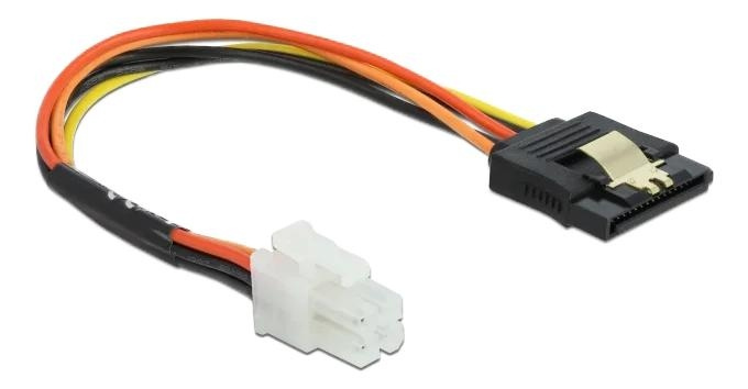 DeLOCK Cable P4 male > SATA 15 pin receptacle 20 cm i gruppen Datautstyr / Kabler og adaptere / Intern / SATA hos TP E-commerce Nordic AB (C70708)