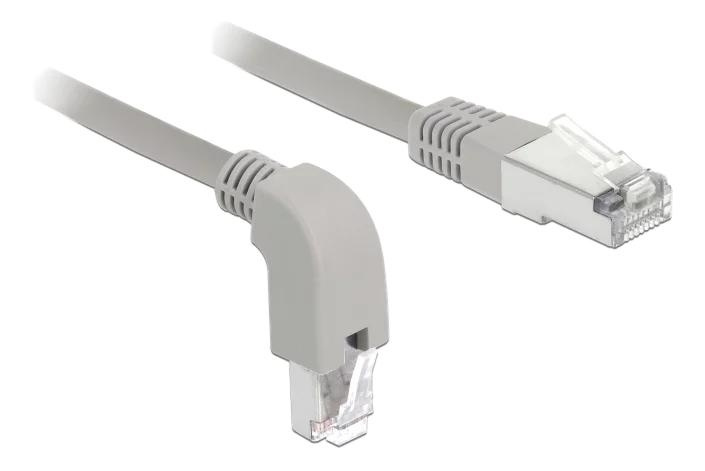 DeLOCK Network cable RJ45 Cat.5e SF UTP downward angled straight 1m i gruppen Datautstyr / Kabler og adaptere / Nettverk / Cat5e hos TP E-commerce Nordic AB (C70715)