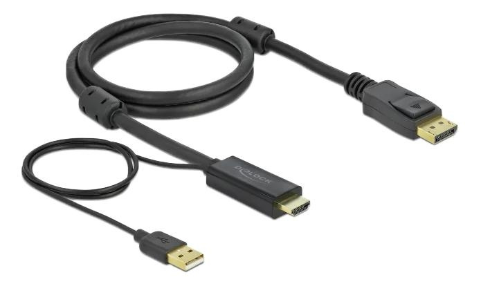 DeLOCK HDMI to DisplayPort cable 4K 30 Hz 1 m i gruppen Elektronikk / Kabler og adaptere / HDMI / Kabler hos TP E-commerce Nordic AB (C70730)