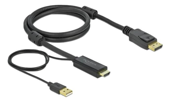 DeLOCK HDMI to DisplayPort cable 4K 30 Hz 2 m i gruppen Elektronikk / Kabler og adaptere / HDMI / Kabler hos TP E-commerce Nordic AB (C70731)