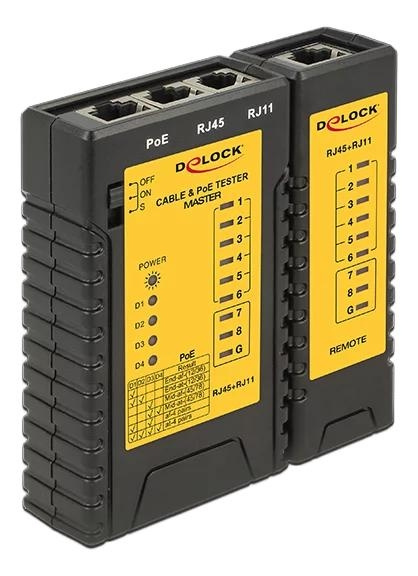 DeLOCK Cable Tester RJ45 / RJ12 / PoE i gruppen Datautstyr / PC-Komponenter / Verktøy og montering hos TP E-commerce Nordic AB (C70735)