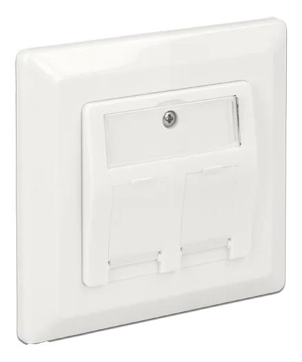 DeLOCK Keystone Wall Outlet 2 Port i gruppen Datautstyr / Kabler og adaptere / Nettverk / Adaptere og koblinger hos TP E-commerce Nordic AB (C70737)