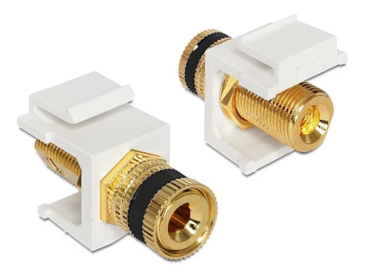 DeLOCK Keystone module binding post > thread nut black / white i gruppen Datautstyr / Kabler og adaptere / Nettverk / Adaptere og koblinger hos TP E-commerce Nordic AB (C70743)