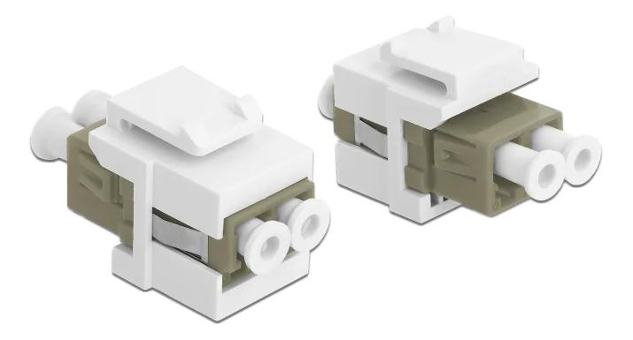 DeLOCK Keystone Module LC Duplex female to LC Duplex female i gruppen Datautstyr / Kabler og adaptere / Nettverk / Adaptere og koblinger hos TP E-commerce Nordic AB (C70750)