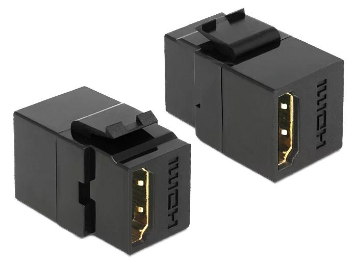 DeLOCK Keystone Module HDMI female > HDMI female black i gruppen Datautstyr / Kabler og adaptere / Nettverk / Adaptere og koblinger hos TP E-commerce Nordic AB (C70753)