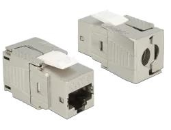 DeLOCK RJ45 Keystone-module, Cat.8, no tools required i gruppen Datautstyr / Kabler og adaptere / Nettverk / Adaptere og koblinger hos TP E-commerce Nordic AB (C70762)