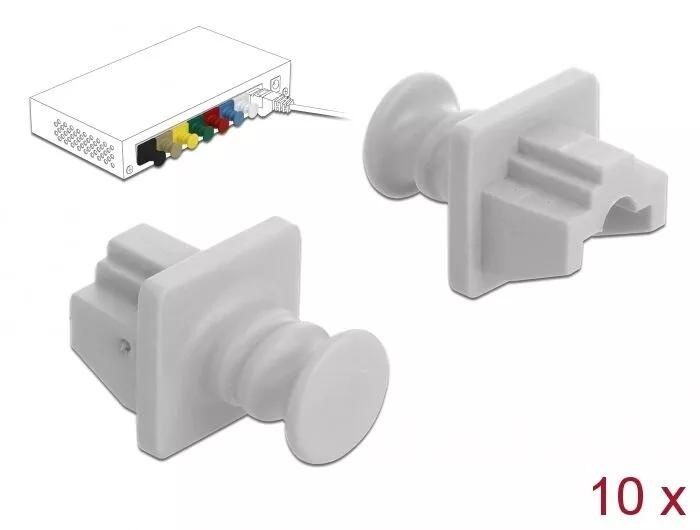 DeLOCK Dust Cover for RJ45 jack 10 pieces white i gruppen Datautstyr / Kabler og adaptere / Nettverk / Adaptere og koblinger hos TP E-commerce Nordic AB (C70763)