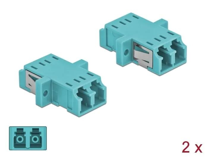 DeLOCK Optical Fiber Coupler LC Duplex f > LC Duplex f MM 2 pcs i gruppen Datautstyr / Kabler og adaptere / Nettverk / Adaptere og koblinger hos TP E-commerce Nordic AB (C70765)