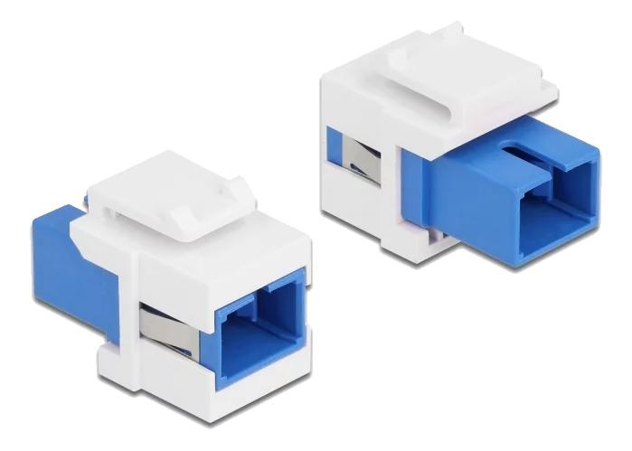 DeLOCK Keystone Module SC Simplex female to SC Simplex female, blue i gruppen Datautstyr / Kabler og adaptere / Nettverk / Adaptere og koblinger hos TP E-commerce Nordic AB (C70769)