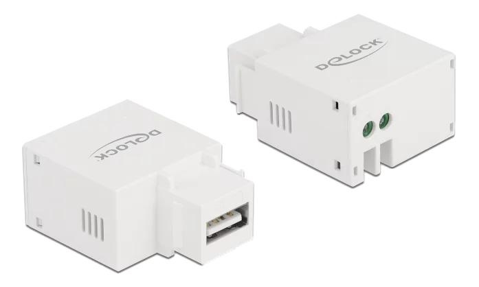 DeLOCK Keystone-modul USB Type-A ladeport 2,1 A hvit i gruppen Datautstyr / Kabler og adaptere / Nettverk / Adaptere og koblinger hos TP E-commerce Nordic AB (C70781)