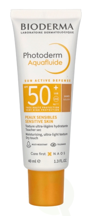 Bioderma Photoderm Aquafluid SPF50+ 40 ml Golden i gruppen HELSE OG SKJØNNHET / Hudpleie / Soling / Solkrem hos TP E-commerce Nordic AB (C70876)