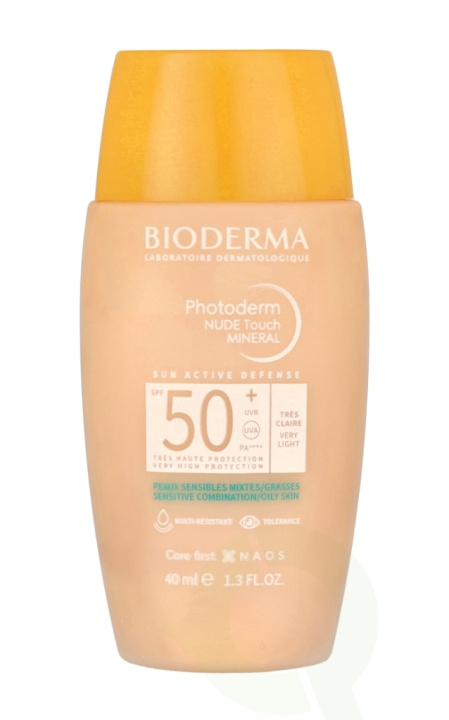 Bioderma Photoderm Nude Touch Mineral SPF50+ 40 ml Very Light i gruppen HELSE OG SKJØNNHET / Hudpleie / Soling / Solkrem hos TP E-commerce Nordic AB (C70890)