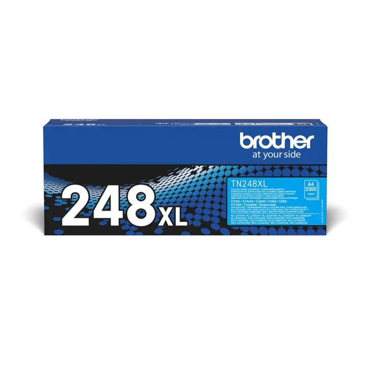 Brother Toner TN248XLC TN-248 XL Cyan i gruppen Datautstyr / Skrivere og tilbehør / Blekk og toner / Toner / Brother hos TP E-commerce Nordic AB (C71098)