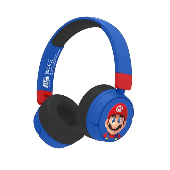 Super Mario Headphone On-Ear Kids Wireless 85/95dB i gruppen Elektronikk / Lyd & Bilde / Hodetelefoner & Tilbehør / Hodetelefoner hos TP E-commerce Nordic AB (C71381)