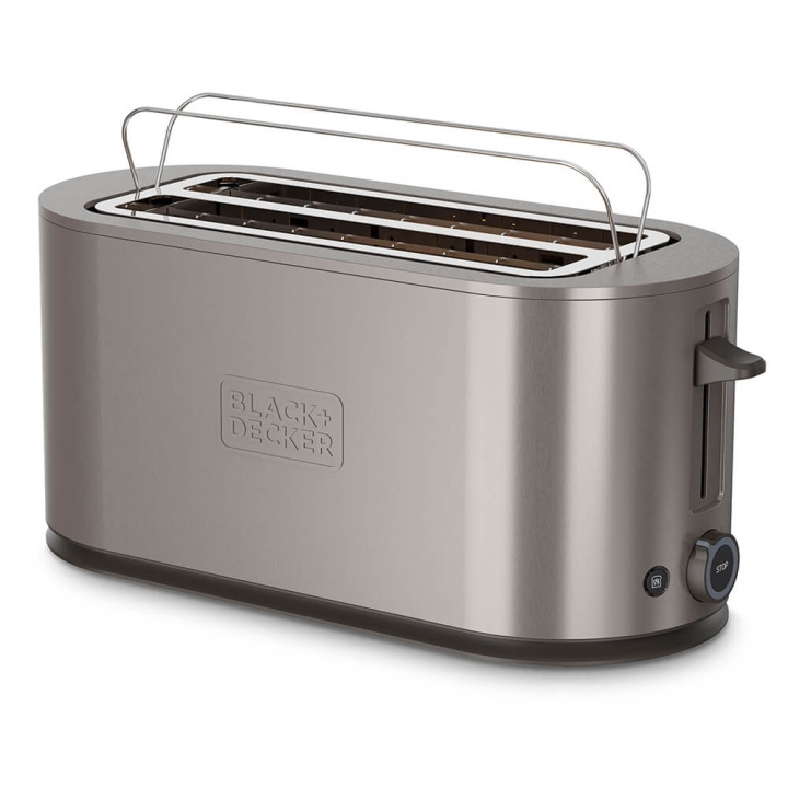 BLACK+DECKER Toaster 2 Long Slot Stainless Steel i gruppen HJEM, HUS OG HAGE / Husholdningsapparater / Brødristere og toastjern / Brødristere hos TP E-commerce Nordic AB (C71418)