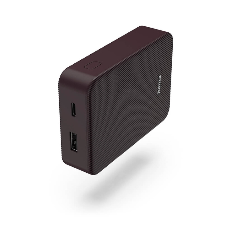 Hama Powerbank Colour 10 10000mAh USB-C+USB-A Plomme i gruppen SMARTTELEFON & NETTBRETT / Ladere og Kabler / Powerbanks hos TP E-commerce Nordic AB (C71531)