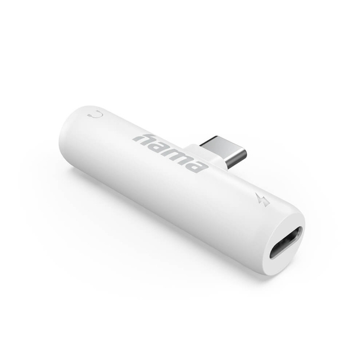 Hama Adapter Audio USB-C White i gruppen SMARTTELEFON & NETTBRETT / Ladere og Kabler / Adaptere hos TP E-commerce Nordic AB (C71550)