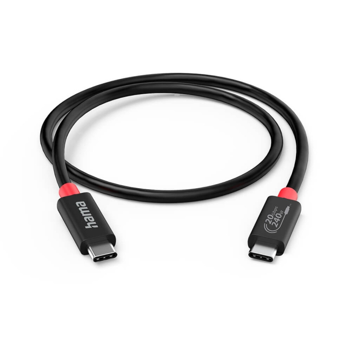 Hama Kabel USB-C USB 4.0 Gen2 20 Gbit/s 240W 2.0m Svart i gruppen Datautstyr / Kabler og adaptere / USB / USB-C hos TP E-commerce Nordic AB (C71591)