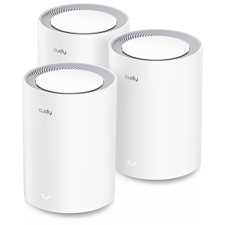 CUDY Mesh Solution M3000 3-pk AX3000 Gigabit Wi-Fi 6 2.5G Hvit i gruppen Datautstyr / Nettverk / Routere hos TP E-commerce Nordic AB (C71597)