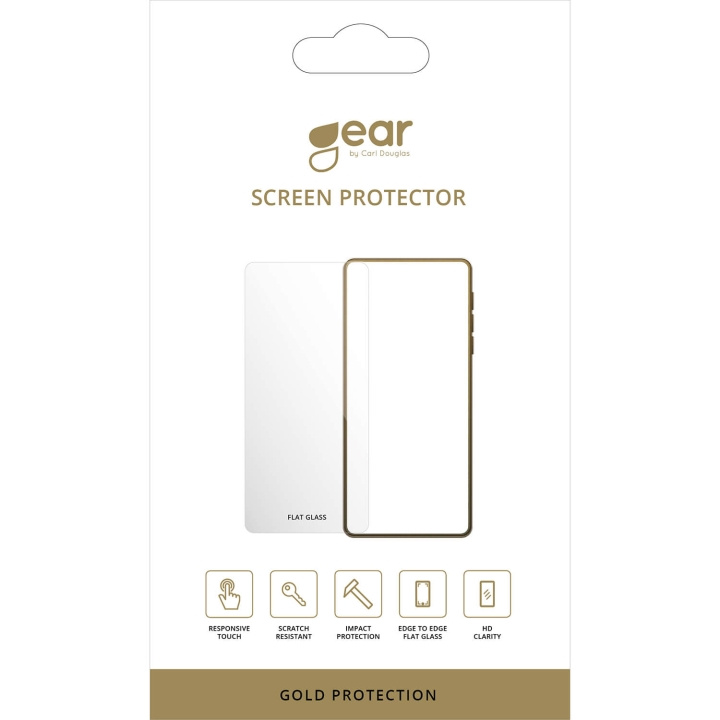 Gear Glass Prot. Flat Case Friendly 2.5D GOLD iPhone 16 Pro i gruppen SMARTTELEFON & NETTBRETT / Mobilbeskyttelse / Apple / iPhone 16 hos TP E-commerce Nordic AB (C71666)