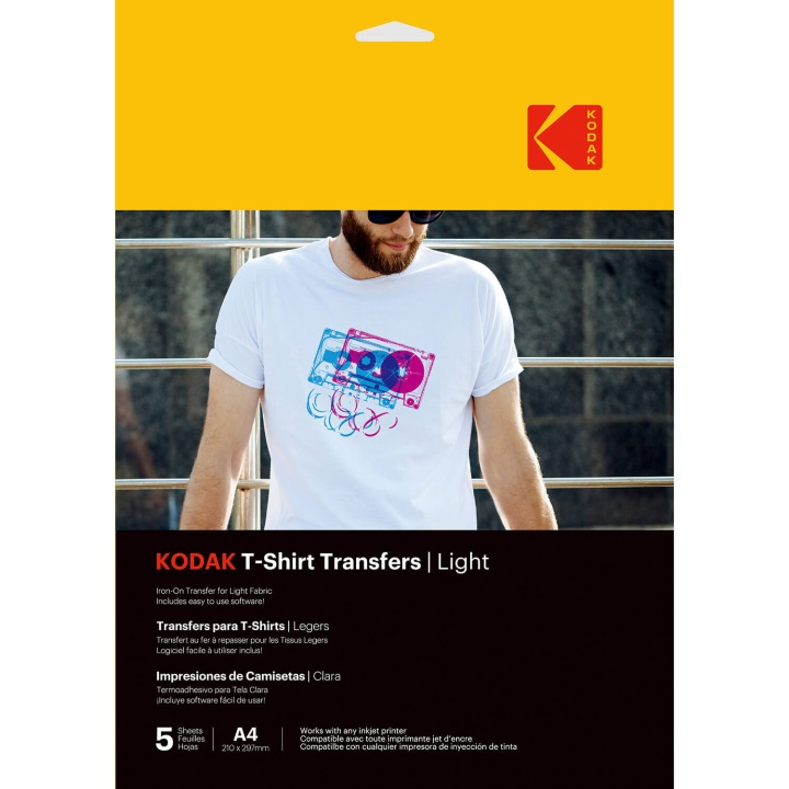 Kodak T-Shirt Transfers Lyst Tekstil A4 5 stk i gruppen Elektronikk / Foto og video / Fotograferingsutstyr / Annet hos TP E-commerce Nordic AB (C71675)