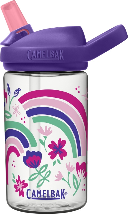 Camelbak Eddy+ Kids 0,4L vannflaske, Rainbow Floral i gruppen LEKER, BARN OG BABY / Spise & drikke / Tåteflasker & tilbehør hos TP E-commerce Nordic AB (C71835)