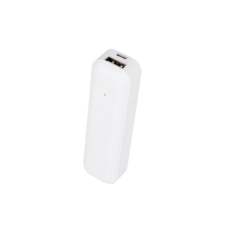 Setty Powerbank 2600 mAh Mini, White i gruppen SMARTTELEFON & NETTBRETT / Ladere og Kabler / Powerbanks hos TP E-commerce Nordic AB (C72021)