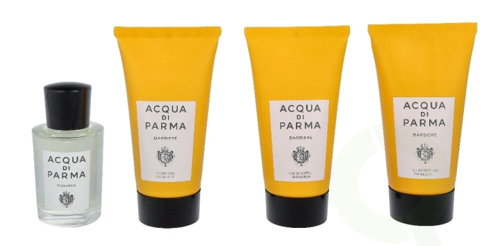 Acqua Di Parma Barbiere Daily Ritual 140 ml Edc Spray20ml/Shaving Cream 40ml/Face Wash40ml/Face Cream40ml i gruppen HELSE OG SKJØNNHET / Gavesett / Gavesett for ham hos TP E-commerce Nordic AB (C73335)