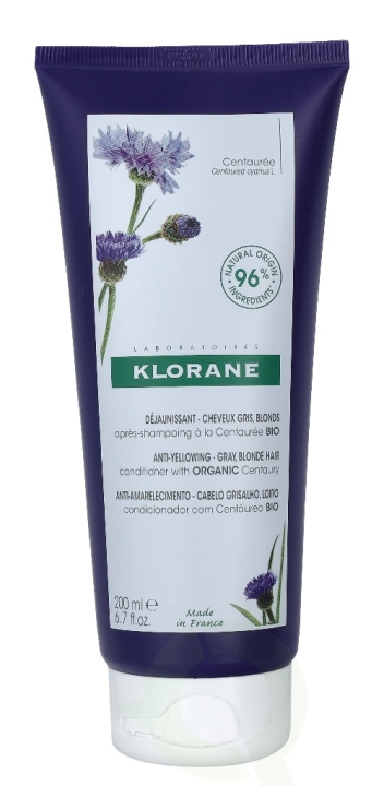 Klorane Centauree Anti-Yellowing Conditioner 200 ml i gruppen HELSE OG SKJØNNHET / Hår & styling / Hårpleie / Balsam hos TP E-commerce Nordic AB (C73479)