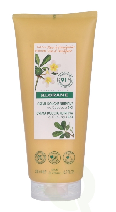 Klorane Shower Cream With Organic Cupuacu Frangipani Flower 200 ml i gruppen HELSE OG SKJØNNHET / Hudpleie / Kroppspleie / Bad- og dusjkrem hos TP E-commerce Nordic AB (C73480)