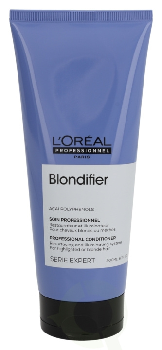 L\'Oreal Serie Expert Blondifier Condtioner 200 ml Resurfacing And Illuminating System/For Highlighted Or Blonde Hair i gruppen HELSE OG SKJØNNHET / Hår & styling / Hårpleie / Hårfarge / Sølv balsam hos TP E-commerce Nordic AB (C73546)