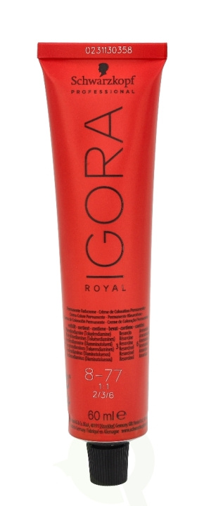 Schwarzkopf Igora Royal Permanent Color Creme 60 ml 8-77 i gruppen HELSE OG SKJØNNHET / Hår & styling / Hårpleie / Hårfarge / Hårfarge & Fargebombe hos TP E-commerce Nordic AB (C73811)