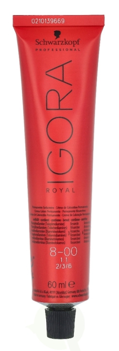 Schwarzkopf Igora Royal Permanent Color Creme 60 ml 8-00 i gruppen HELSE OG SKJØNNHET / Hår & styling / Hårpleie / Hårfarge / Hårfarge & Fargebombe hos TP E-commerce Nordic AB (C73813)