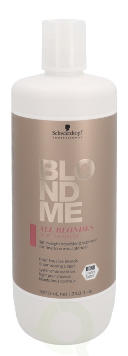 Schwarzkopf Blond Me All Blondes Light Shampoo 1000 ml For Fine To Normal Blondes i gruppen HELSE OG SKJØNNHET / Hår & styling / Hårpleie / Sjampo hos TP E-commerce Nordic AB (C73842)