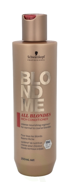 Schwarzkopf Blond Me All Blondes Rich Conditioner 250 ml For Normal To Coarse Blondes i gruppen HELSE OG SKJØNNHET / Hår & styling / Hårpleie / Balsam hos TP E-commerce Nordic AB (C73843)